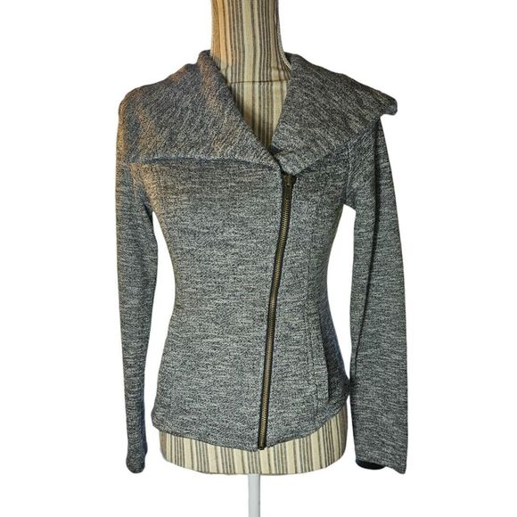 Hem and Thread Jackets & Blazers - Hem & Thread Women's SZ S Asymmetrical Full Zip Riding Jacket Grey